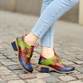 Zapatos brogue de piel con tacón medio Wonderland